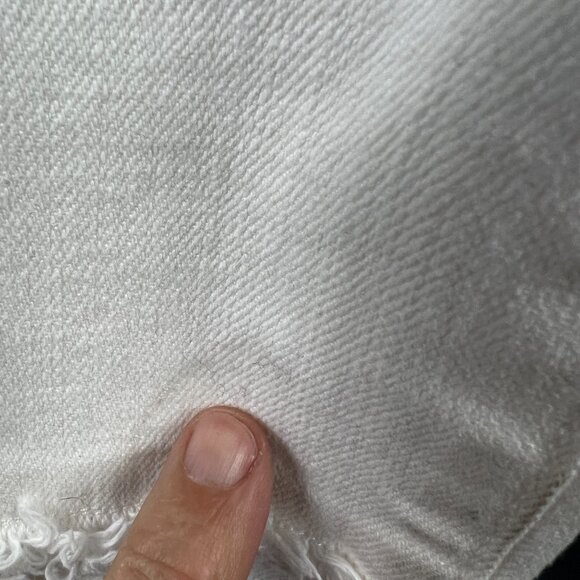 Johnny Was Sevilla Cropped Wide Leg Jean White Cotton Blend Denim Size 26 - Picture 9 of 14